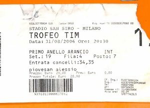 C2104- Vecchio BIGLIETTO PARTITA CALCIO - 2006