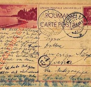ad6033 - ROMANIA - Postal History - Picture STATIONERY CARD to ITALY 1941 CENSOR