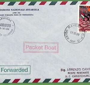 ae3433 -  ITALY - Postal History - ANTARCTIC Expedition - FOWARDING AGENT 1989