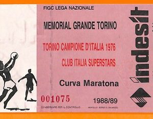 C2001- Vecchio BIGLIETTO PARTITA CALCIO - 1988-89 TORINO