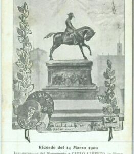 90918 - CARTOLINA d'Epoca - NOVARA / ROMA - MONUMENTO CARLO ALBERTO 1900