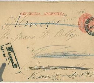 37623 - ARGENTINA -  POSTAL HISTORY -  STATIONERY NEWSPAPER WRAPPER 1890