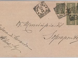 ITALIA REGNO storia postale - S.T14 x 5 su BUSTA -  TONDOQUADRO di GAVARDO 1894