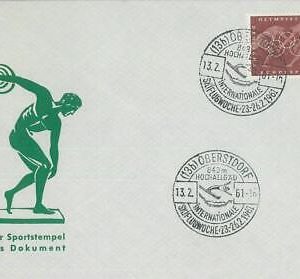 75941 - GERMANY  - Postal History - EVENT Postmark 1961  skiing SKI JUMPING