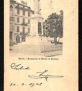 ab1503 - CARTOLINA D'EPOCA - MILANO Città : Monumento ai Martiri di Mentana