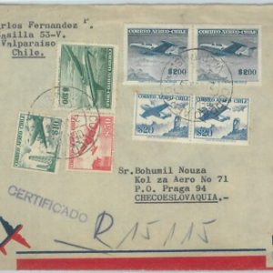81498 - CHILE - POSTAL HISTORY -   AIRMAIL  COVER to CZECHOSLOVAKIA 1960