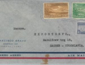 81591 - Havana - POSTAL HISTORY -  AIRMAIL COVER  to  YUGOSLAVIA  1951