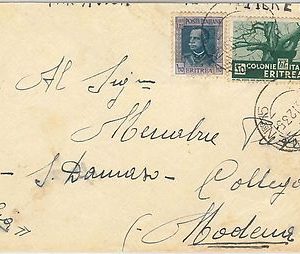 53464 - ERITREA  - Storia Postale: BUSTA con annullo POSTA MILITARE 15 1935