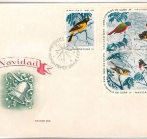 42972 - HABANA - POSTAL HISTORY - set of 3 FDC COVER - BIRDS / CHRISTMAS 1965