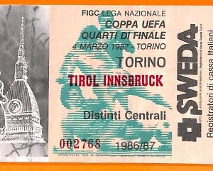 C2243- Vecchio BIGLIETTO PARTITA CALCIO - 1986-87 TORINO