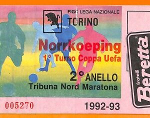 C2259- Vecchio BIGLIETTO PARTITA CALCIO - 1992-93 TORINO