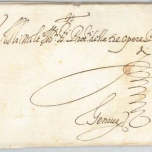 66066 - BUSTA prefilatelica  da MILANO a  GENOVA 1636