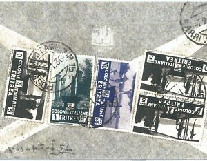 71988 - AOI  ERITREA - Storia Postale: BUSTA posta aerea POSTA MILITARE 15 1936
