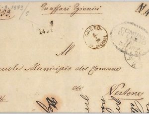 66071 -   BUSTA prefilatelica da PIEVE DI BONO-PREZZO / CRETO in FRANCHIGIA 1873