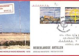 aa3576 - DUTCH  ANTILLEN - POSTAL HISTORY - FDC COVER to PANAMA 1970  RADIO
