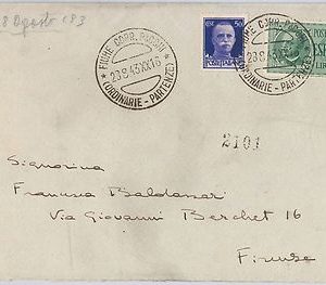 53496 - REGNO - Storia Postale: ESPRESSI su BUSTA da FIUME 1943