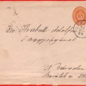 aa2058 - HUNGARY - Postal History - STATIONERY COVER from SZALAGS  1891