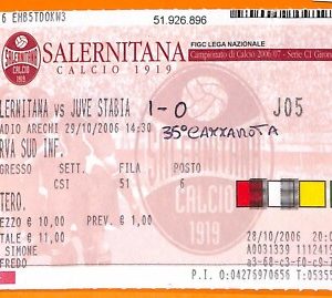 C2094- Vecchio BIGLIETTO PARTITA CALCIO - 2006 SALERNITANA VS JUVE STABIA