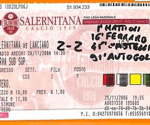 C2095- Vecchio BIGLIETTO PARTITA CALCIO - 2006 SALERNITANA VS LUNCIANO