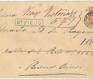 37621 - ARGENTINA -  POSTAL HISTORY -  STATIONERY COVER :  5 Centavos - 1889