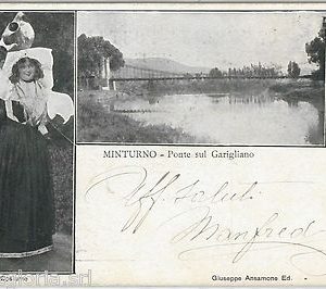 60637 - CARTOLINA d'Epoca - LATINA provincia :  Minturno  1905 - BELLA!!