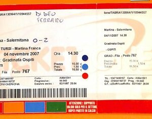 C2108- Vecchio BIGLIETTO PARTITA CALCIO - 2007 MARTINA VS SALERNITANA