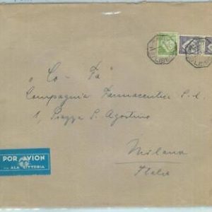 84152 - PORTUGAL - Postal History - Large AIRMAIL COVER to ITALY  1940