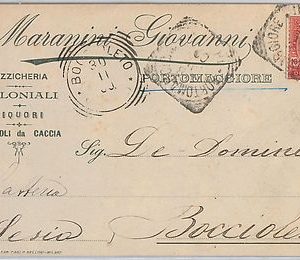 49508    CARTOLINA d'Epoca -  FERRARA  - PUBBLICITARIA:  PORTOMAGGIORE 1900