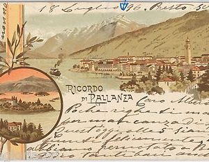 55910 -- CARTOLINA d'Epoca - LAGO MAGGIORE:  Pallanza 1896