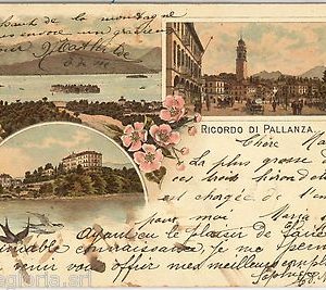 55912 -- CARTOLINA d'Epoca - LAGO MAGGIORE:  Pallanza  1897 - BELLA!