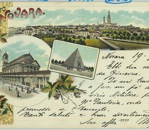 90940 - CARTOLINA d'Epoca - NOVARA Citta  - GRUSS AUS  Saluti  1898 - BELLISSIMA