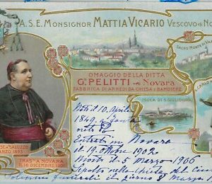 90942 - CARTOLINA d'Epoca - NOVARA Citta: Monsignor MATTIA VICARIO Vescovo 1906