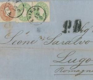 P0322 - AUSTRIA Italy - POSTAL HISTORY - COVER from TRIESTE to LUGO di ROMAGNA