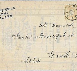 37906 - ITALIA REGNO:  Sassone 10 su BUSTA da MILANO 1862