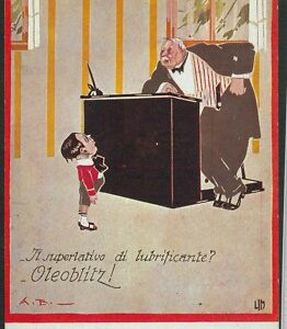 Lib1120 - CARTOLINA d'Epoca PUBBLICITARIA Illustrata - OLEOBLITZ Baruffi LIM