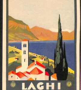 Lib780 - CARTOLINA d'Epoca - PUBBLICITARIA Illustrata: ENIT  Laghi Italiani