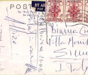 ac6706 - AUSTRALIA - POSTAL HISTORY - POSTCARD to ITALY 1956 Olympic Games