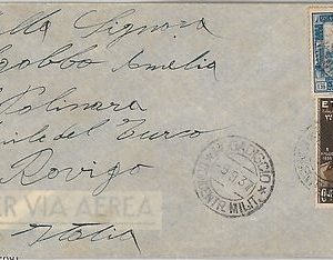 53507 -  ETIOPIA - Storia Postale: BUSTA  da  MOGADISCIO Ethiopia 1937