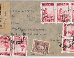 39427   ARGENTINA - POSTAL HISTORY:  SERVICIO OFFICIAL  on COVER to ITALY : 1951