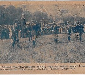 49581   CARTOLINA d'Epoca - FIRENZE  - MILITARE: Decorazione Cav. Vittorio 1913