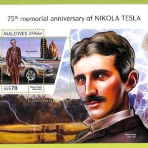 B0567 - MALDIVES - ERROR MISPERF Stamp Sheet - 2018 -  NIKOLA TESLA