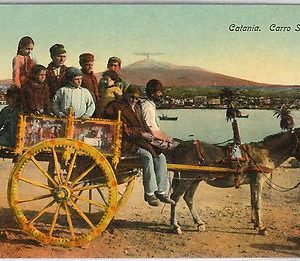 44248   CARTOLINA d'Epoca - CATANIA Città - CARRO SICILIANO