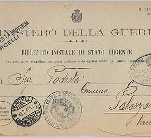53569 - REGNO - Storia Postale: BIGLIETTO POSTALE DI STATO URGENTE - GUERRA 1931