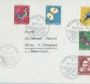 75620 - SWITZERLAND - Postal History -  COVER  Pro Juventute 1956 Butterflies
