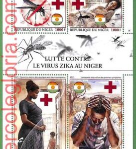 B1655 - NIGER - ERROR MISPERF Stamp Sheet - 2023 - Disease, Medicine MALARIA