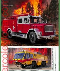 B1721 - GUINEENNE - ERROR MISPERF Stamp Sheet - 2023 - Fire Engines