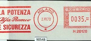 90548 - STORIA POSTALE - Annullo ROSSO MECCANICO 1970 - ALFA ROMEO Milano
