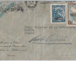 39428  ARGENTINA - POSTAL HISTORY:  SERVICIO OFFICIAL  on COVER to ITALY  cattle