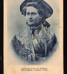 ab3933 -  CARTOLINA  D'EPOCA - Torino  Provincia - Costume Alta Val