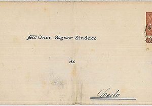 37921 - ITALIA REGNO:  Sassone T15 bordo di foglio su BUSTA / CIRCOLARE  1886